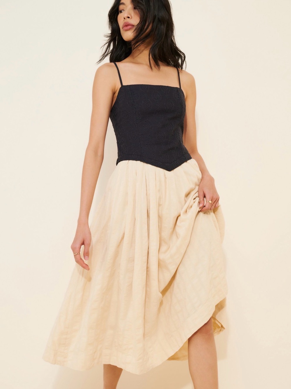 Free People x REVOLVE Salvador Midi Dress Size Small Coquette Cottagecore